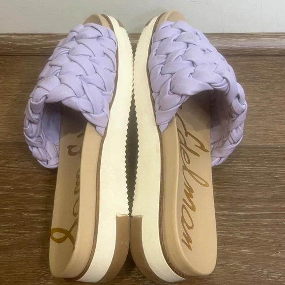 Sam Edelman Sandals Ainslie Lilac Braided Slides Size 8 Spring/Summer - Picture 6 of 9